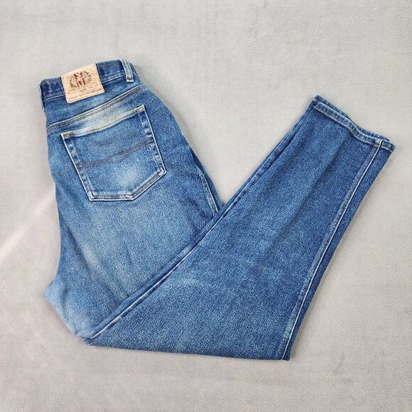 Vintage Bugle Boy Original Gold Crest Women's Denim Casual Blue Jeans Size 14 - Picture 1 of 13